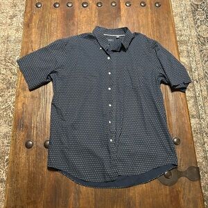 Arrow Men's Dark Blue Geometric Shirt